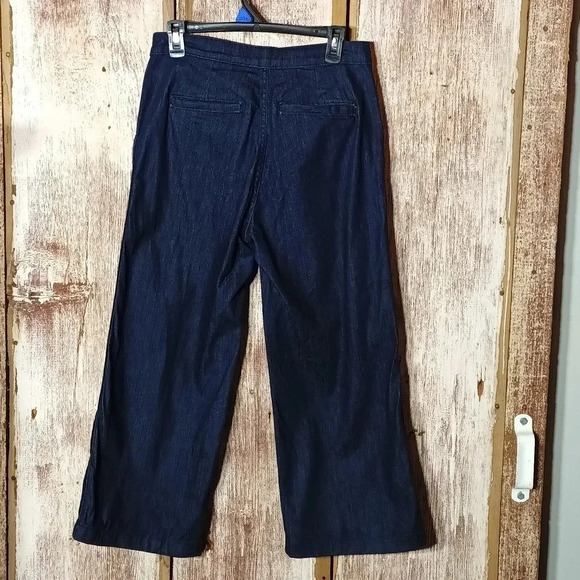 J. Crew Rayner wide leg front and back pockets dark wash size 27 - Picture 7 of 10